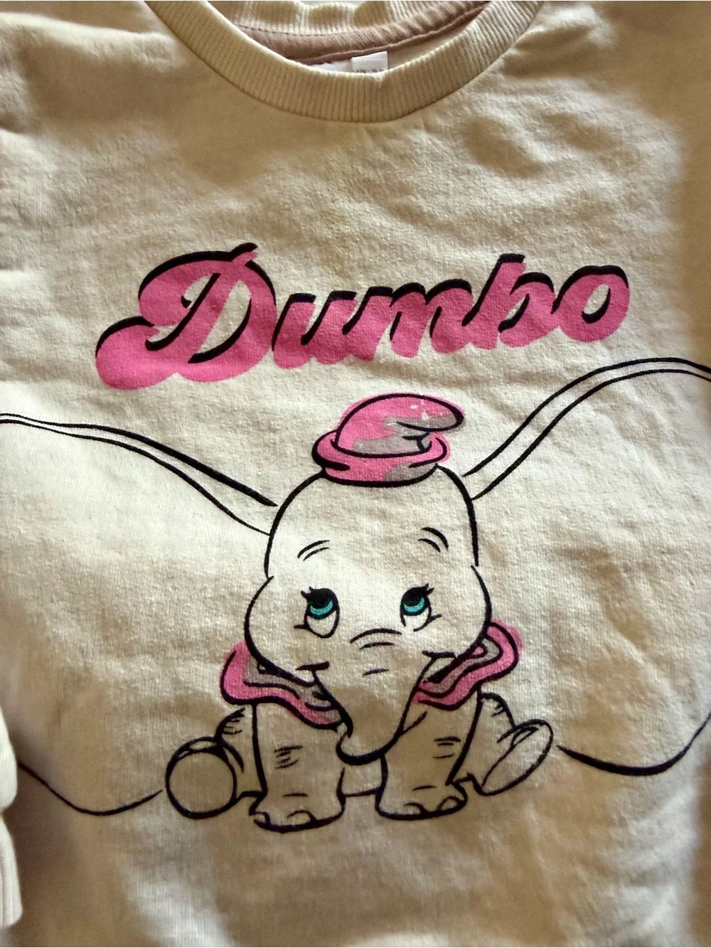 Disney Dumbo Beige and Pink Kids Sweatshirt & Jogger Set
